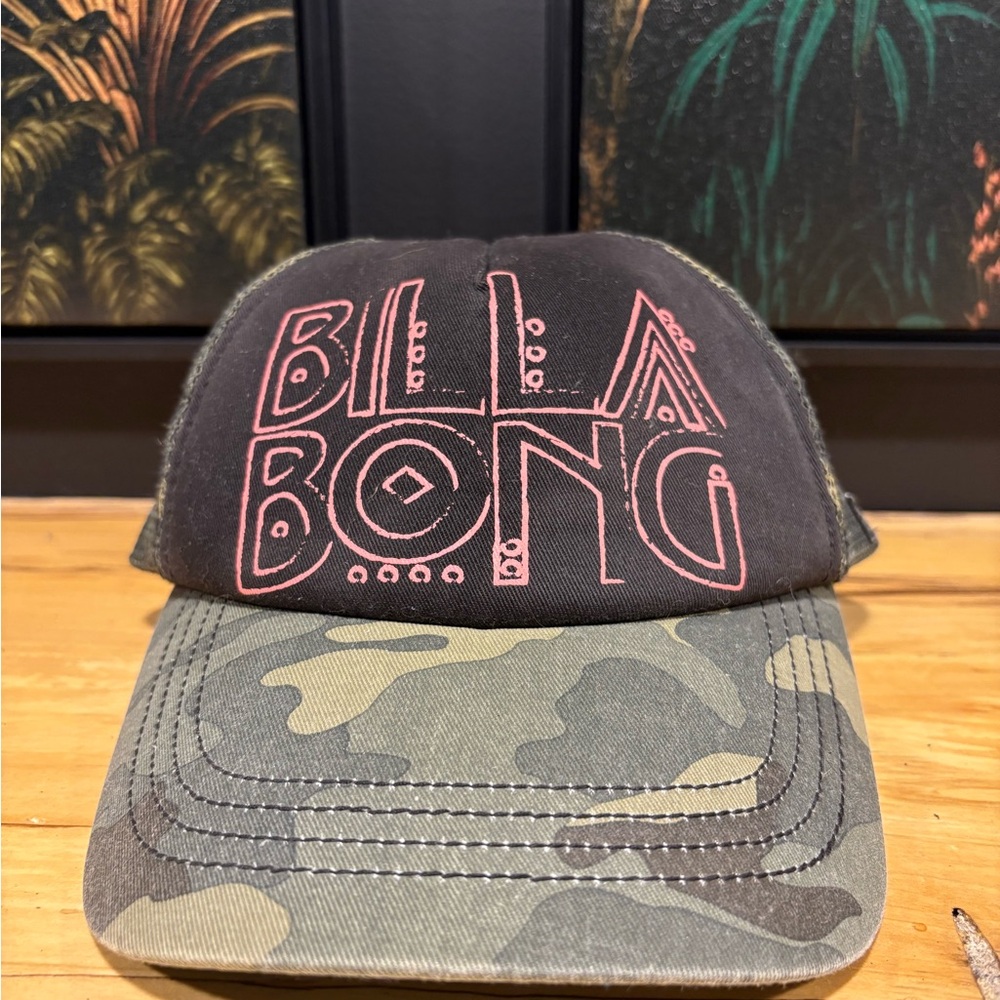 Billabong Black and Green Cap